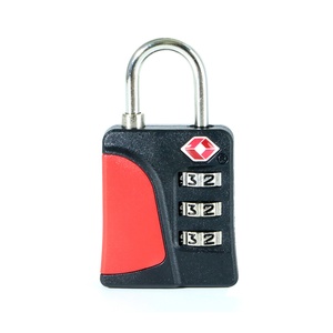 <span class=keywords><strong>Cadenas</strong></span> TSA9173 approuvé par la <span class=keywords><strong>TSA</strong></span>, léger, à blocage de couleur - Serrure en plastique antivol à 3 chiffres réinitialisable pour bagages de voyage - Product Image 1