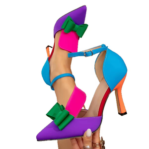 Nuevos Zapatos de Fiesta Estilo Princesa 2026 para Mujer, Negros, Sexys y a la Moda, Sandalias de Tacón de Aguja con Punta en Pico para Damas de Honor - Product Image 5
