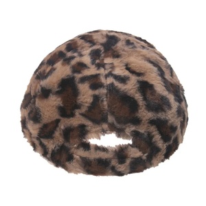 Luxury <b>Leopard</b> <b>Print</b> Rabbit Fur Baseball Cap Winter Warm Unisex <b>Hat</b> Soft & Stylish Adjustable Design Baseball Caps - Product Image 5