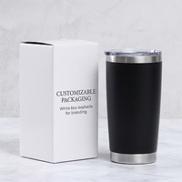 Gobelet personnalisé en acier inoxydable de 20 oz tasse de voyage sous vide à double paroi avec logo bouteille de gobelet à café pour le travail tasses en métal isolées