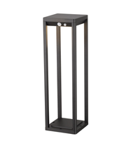 Détecteur de mouvement moderne en aluminium Ip44 pour les parcs de jardins extérieurs Lampes de pelouse à led solaires