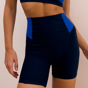 Pt Sports Biker Shorts Couleur Bloqué Ruché Nylon Tissu Running Workout Collants Courts Bas Étiré Vêtements Bodyshape - Product Image 3