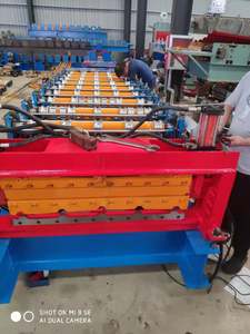 Tuile émaillée en acier de couleur entièrement automatique domestique laminage de panneau de toit mince en acier de couleur métallique formant la <span class=keywords><strong>machine</strong></span> - Product Image 4