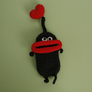 Porte-clés de voiture en forme de bouche de saucisse, style dessin animé, mignon et original, fait main au crochet, pochette pour écouteurs en fil crocheté, porte-monnaie artisanal - Product Image 4