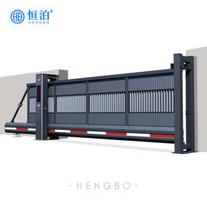 Portail coulissant en aluminium de haute qualité HengBo, style européen, avec télécommande intelligente - Product Image 2
