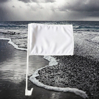Drapeau de voiture personnalisé en gros, écologique, double face, 12x18 pouces, en polyester imperméable, pour fenêtre extérieure