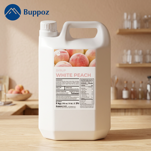 Taiwan White Peach Flavored Syrup Concentrated Juice 5kg <b>Bottle</b> Bubble Tea Ingredients Halal Certified - Product Image 2