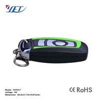 Télécommande sans fil YET017 RF 433/315 MHz, émetteur étanche, portée de 50 m, 4 boutons pour la domotique, les portes de garage, en plastique