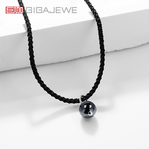 GIGAJEWE 블랙 모이사나이트 페르시 목걸이 8mm 라운드 비즈 골드 채워진 체인 여성용 조정 가능한 미니멀리스트 우아한 보석 - Product Image 4