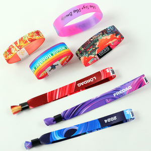 Stoff Stoff Armbänder Armband mit bunten OEM Odm Personal isierte Logo Druck Designer elastischen Stoff Armband Armband - Product Image 1