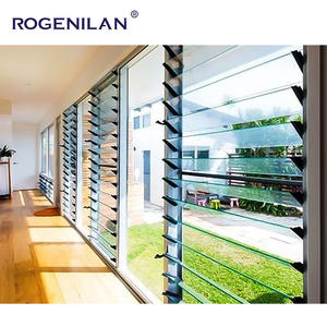 ROGENILAN Fenêtre à persiennes en aluminium et verre, étanche, personnalisable, avec double vitrage Low-E réglable pour fenêtres - Product Image 6
