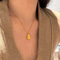 Collier pendentif en forme de gourde scintillant en argent sterling 925, bijoux de mode spécialement conçus par Dylam pour femmes, accessoires de bijouterie