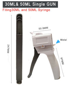 30CC 50CC مقبض بلاستيكي أداة واحدة اثنين من مكونات خرطوشة الغراء تطبيق بندقية موزع مسدسات حقنة للصراصير هلام الايبوكسي - Product Image 4