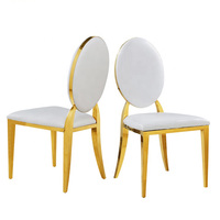 Fournisseur de meubles de Foshan, chaise de banquet en or rose, chaise de mariage, chaise en acier inoxydable pour hôtel