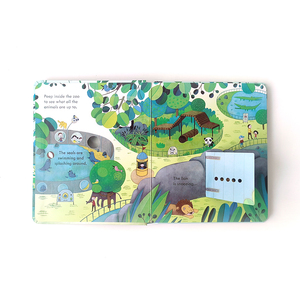 Vente en gros d'usine Livre cartonné pour enfants et bébés avec rabat <span class=keywords><strong>à</strong></span> soulever Livre pop-up 3D pour enfants Impression d'animaux - Product Image 6