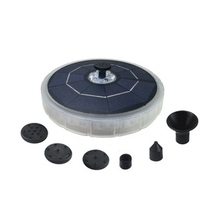 Solar Fountain Pump With Led Lights 23Leds Waterproof Abs Material Modern Design For Garden Pond Water Feature - Product Image 1