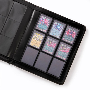 216 Capacity TCG Binder with <strong>Gold</strong> Stamping and Waterproof PU Cover for <strong>Pokemon</strong> MTG Graded <strong>Card</strong> Protection - Product Image 3