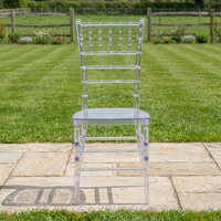 Chaises Chiavari transparentes en acrylique empilables pour événements, idéales pour les mariages et les fêtes (vente en gros)