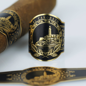 Custom Design High Quality Cigar Ring Gilding, Gold Foil, Embossed Texture Adhesive <b>Sticker</b> Cigar Bands with UV Printing - Product Image 5