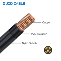 Cables Eléctricos de Cobre JZD OEM/ODM UL83 600V THHN THWN 14AWG 12 AWG 8AWG 6AWG con Cubierta de Nailon