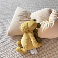 Boneka Dinosaurus Super Lembut Lucu dan Imut Gaya Inggris Isian Kapas PP Teman Nyaman Hadiah Ulang Tahun untuk Anak-anak dan Dewasa