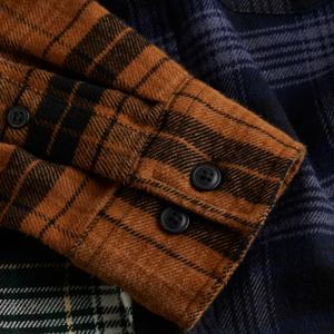 Camisa de Franela de Manga Larga con Cuello Clásico y Dobladillo Redondeado, Multicolor, OEM, para Hombre - Product Image 6