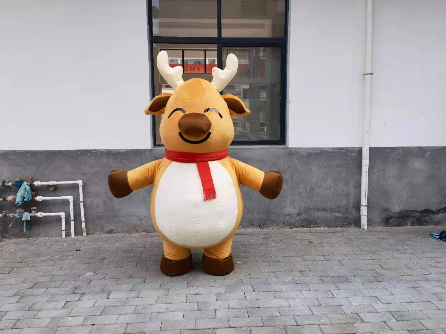 Orange Christmas donkey