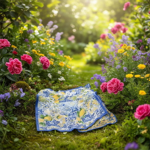 Fazzoletto quadrato Lemon Square 70x70 cm, sciarpa stampata per donna, accessorio moda - Product Image 2