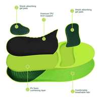 Sol Sepatu Plantar Fasciitis Dukungan Lengkung Tinggi Orthotic Bantalan Gel Pereda Nyeri Tumit Bernapas Pria Wanita