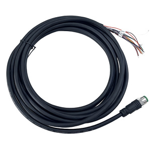 Kabel Harness Tembaga Kustom Tahan Air IP67 M12 4 Pin Female Male Lurus 90 Derajat Sudut untuk Mesin Penggunaan Luar Ruangan - Product Image 2