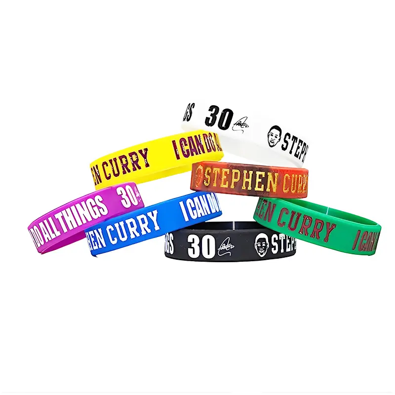 Pulseira de silicone inspiradora personalizada para fé cristã, pulseira de silicone em cores arco-íris, joia religiosa, fé sobre o medo