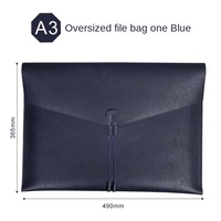Porte-documents en cuir A3 avec cordon, grande capacité, imperméable, dossier de présentation avec logo, format A4 pour les réunions