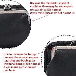 AndoBag Retro Genuine Cow Leather <b>Coin</b> <b>Purse</b> for Women Zipper Closure Credit Card Holder Mini Clutch Wallet Money Clip 1481 - Product Image 2