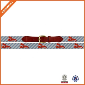 Nuovissimo Stile Cintura di Lusso <span class=keywords><strong>in</strong></span> Vera <span class=keywords><strong>Pelle</strong></span> per Golf con Ricamo a Punto Croce per Uomo e <span class=keywords><strong>Donna</strong></span> con Fibbia <span class=keywords><strong>in</strong></span> Ottone Massiccio - Product Image 4