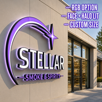 Lettres en relief lumineuses personnalisées pour extérieur, logo LED 3D en acrylique pour enseigne de bâtiment ou devanture de magasin, lettres en relief LED