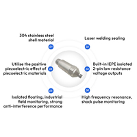 Accéléromètre de vibration IEPE à impulsions d'impact de résonance haute fréquence 100mV/g avec plage de 60g et réponse en fréquence de 1-9kHz