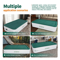 Lit d'air double OUTAFUN avec pompe intégrée, matelas gonflable durable en PVC floqué, écologique, pour chambre à coucher et mobilier de maison