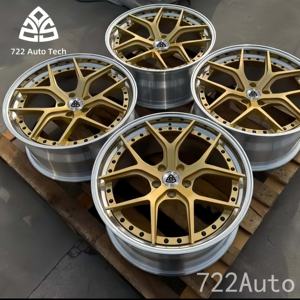 722オート 6061-T6アルミニウム合金 16-24インチ コンケーブデザイン ディープディッシュスタイル PCD ET 5x120 軽量レーシンググレード鍛造ホイール - Product Image 1