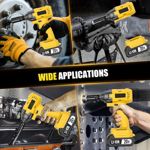 Heavy Duty 320Nm Brushless Cordless Impact Wrench Lithium Ion 20V 500W 1/2 Inch Drive Industrial DIY Use With 2.0Ah <b>Battery</b> CW-2 - Product Image 6