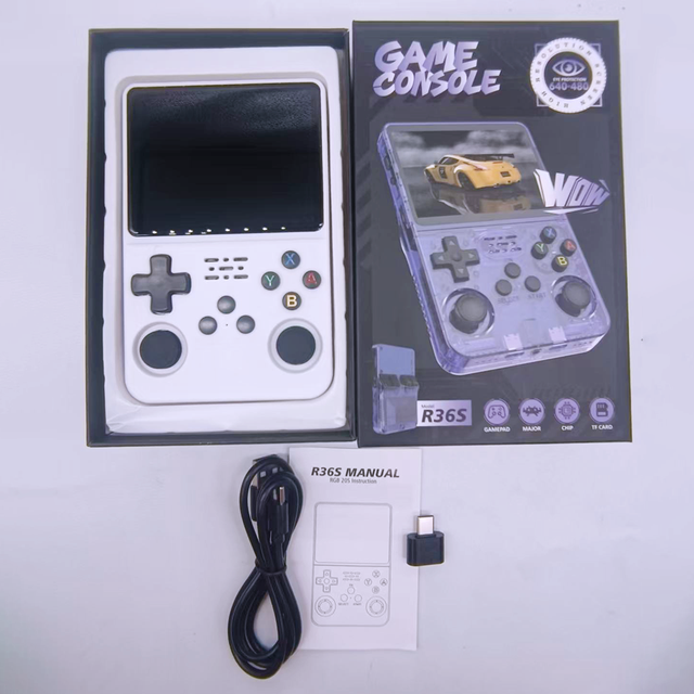 R36S Handheld Game Console 3.5 Inch IPS Screen Linux Open Source System Christmas Gift GameBoy 20000 Games