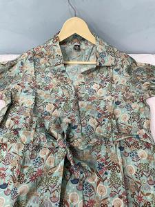 Venta al por mayor de suministro de fábrica estampado de seda con papel de aluminio hermoso juego de cordones con trabajo hecho a mano en el cuello de proveedor indio - Product Image 4