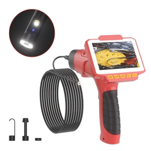 Caméra endoscopique portative à triple objectif 8 mm avec écran 4,3 pouces semi-rigide 10 m pour détection industrielle et inspection des égouts - Product Image 1