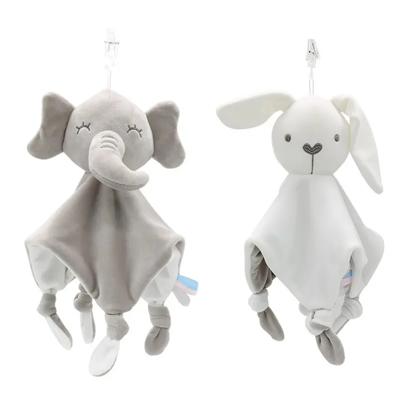 Baby Toys Stuffed Animal Super Soft Plush Soothing Sensory Elephant Security Baby Blanket Towel Infant Fabric baby towel Newborn