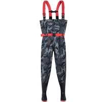 Shero HW06 Waders de chasse pour la chasse au canard, respirants, isolés, camouflage, néoprène, unisexe, avec bottes intégrées, imperméables, enduits de PVC