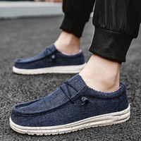 Chaussures décontractées pour hommes en promotion, grandes tailles, style mocassins à enfiler, dessus en toile respirante, semelle extérieure en EVA, style marche, pointures 39-47