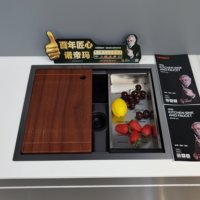 Wastafel Bawah Meja Dapur Buatan Tangan dari Baja Tahan Karat 304 Mudah Dibersihkan 23x19 inci Ukuran Dapat Disesuaikan