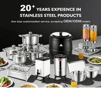 Lot de 10 casseroles coréennes durables en acier inoxydable triple épaisseur à double fond avec couvercles – Collection de marmites saines