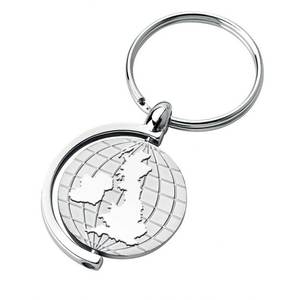 Llavero Giratorio con Mapa del Reino Unido, Diseño Metálico, Regalo de Viaje - Product Image 1