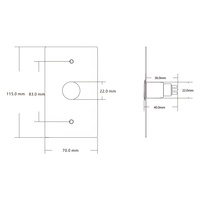 Bouton de sortie intelligent en acier inoxydable IP65 Keysecu, étanche, pour extérieur, 12V, pour serrure de porte