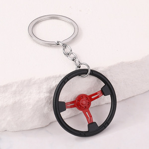 Fashionable Keychains Accessories Wholesale Custom 3D Cartoon Steering Wheel Keychain for Promotional Gift - Product Image 4